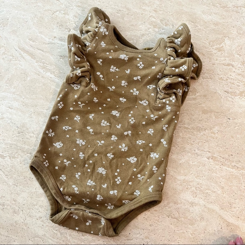 Jamie Kay Ruffle Shoulder Floral Bodysuit